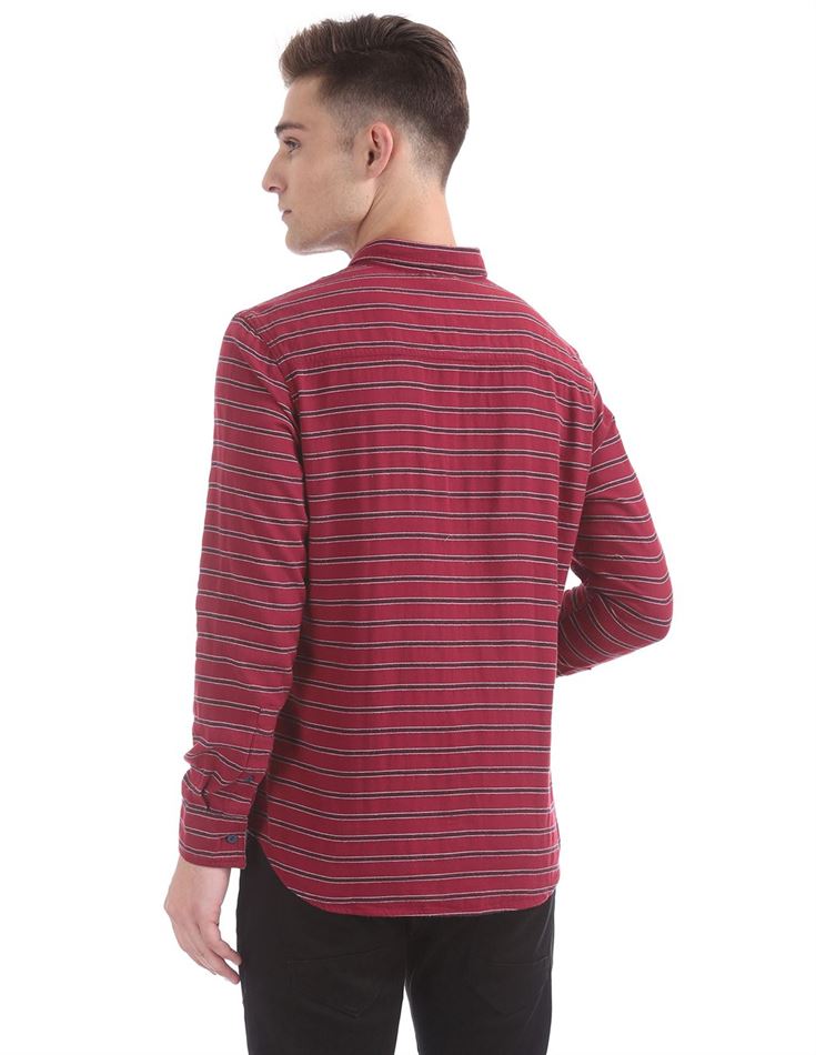 Ed Hardy Men Casual Wear Striped Shirt